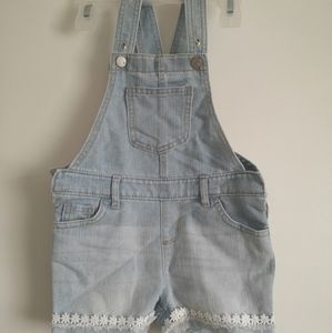 Toddler denim shortall